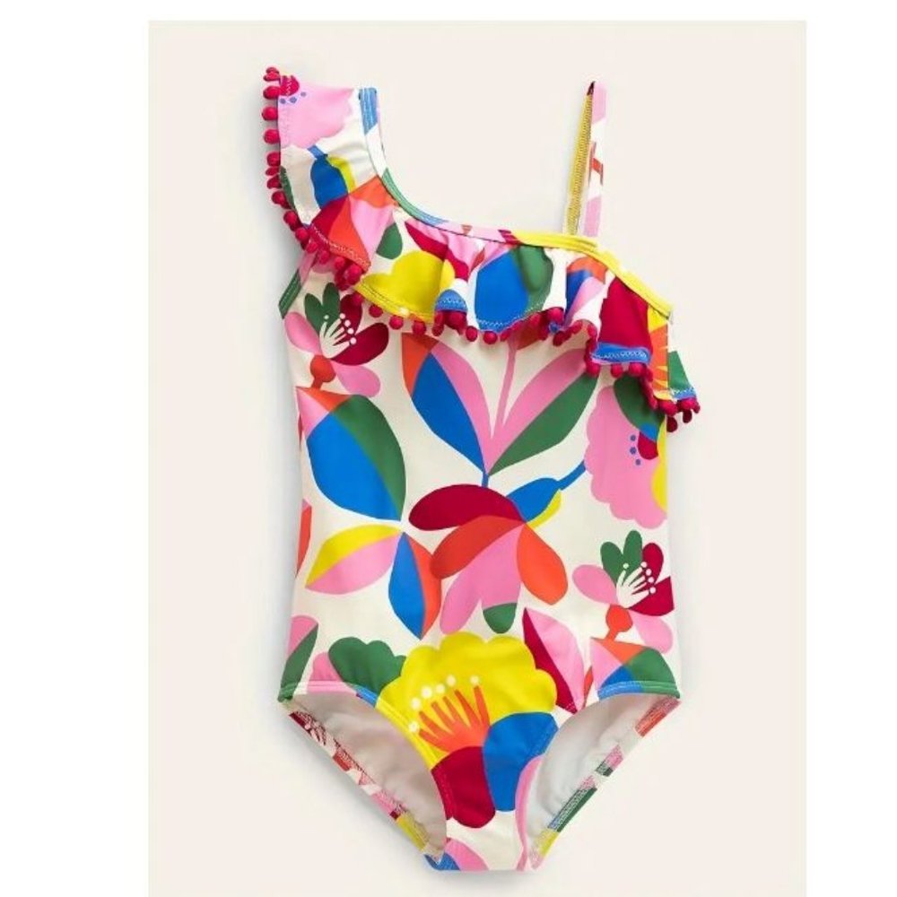 Boutique Floral Girls Swimsuit Bathing Suit